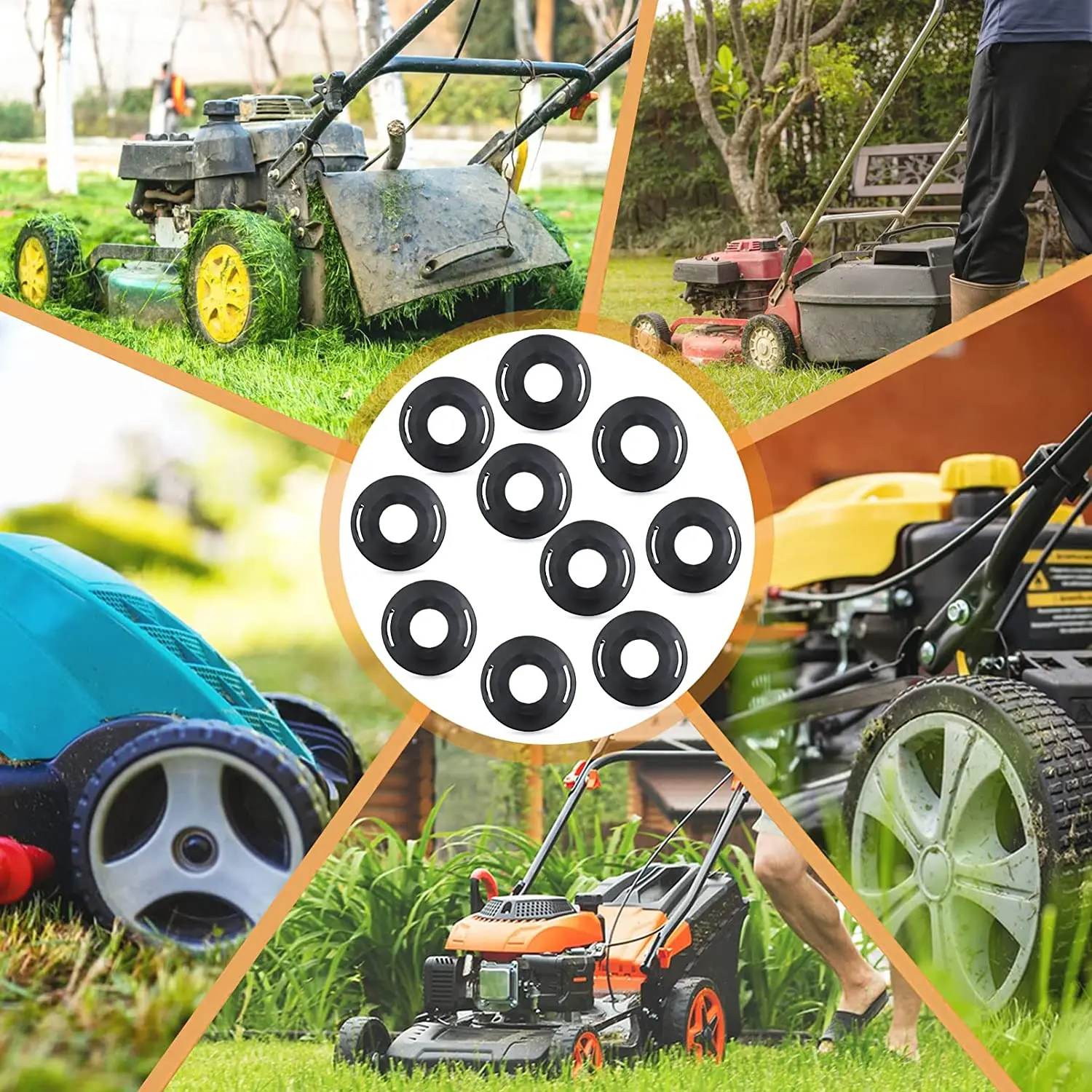 10 unidades/lote de tapas de cabezal de corte compatibles con STIHL FS48 FS52 FS55 FS66 FS70 FS74 FS76 FS130 FS200 FS250 FS350 FS450 FS550 recortadora