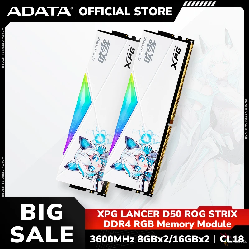 ADATA XPG LANCER D50 ROG STRIX DDR4 RGB Memory Module 3600MT/s