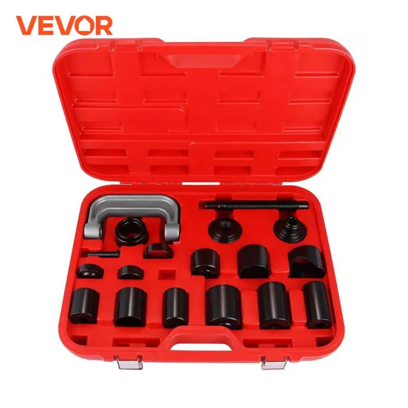 VEVOR 21 Pcs/Set Ball Joint Press Kit Carbon-steel Auto Repair Remover Install Adapter Tools for Garage Automobile Repair Shop