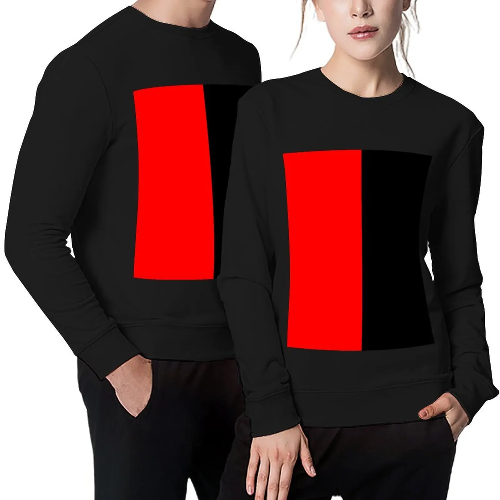 

Backpack Half Red Half Black Pullover fashion men autumn jacket men tracksuit sweatshirt for men