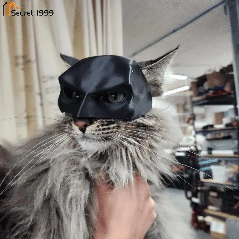 Black Bat Cat Avenger Mask Cosplay Hat Bat Mask Cool Superhero Pet Toys For Cats And Dogs Make-up Mask Party Supplies