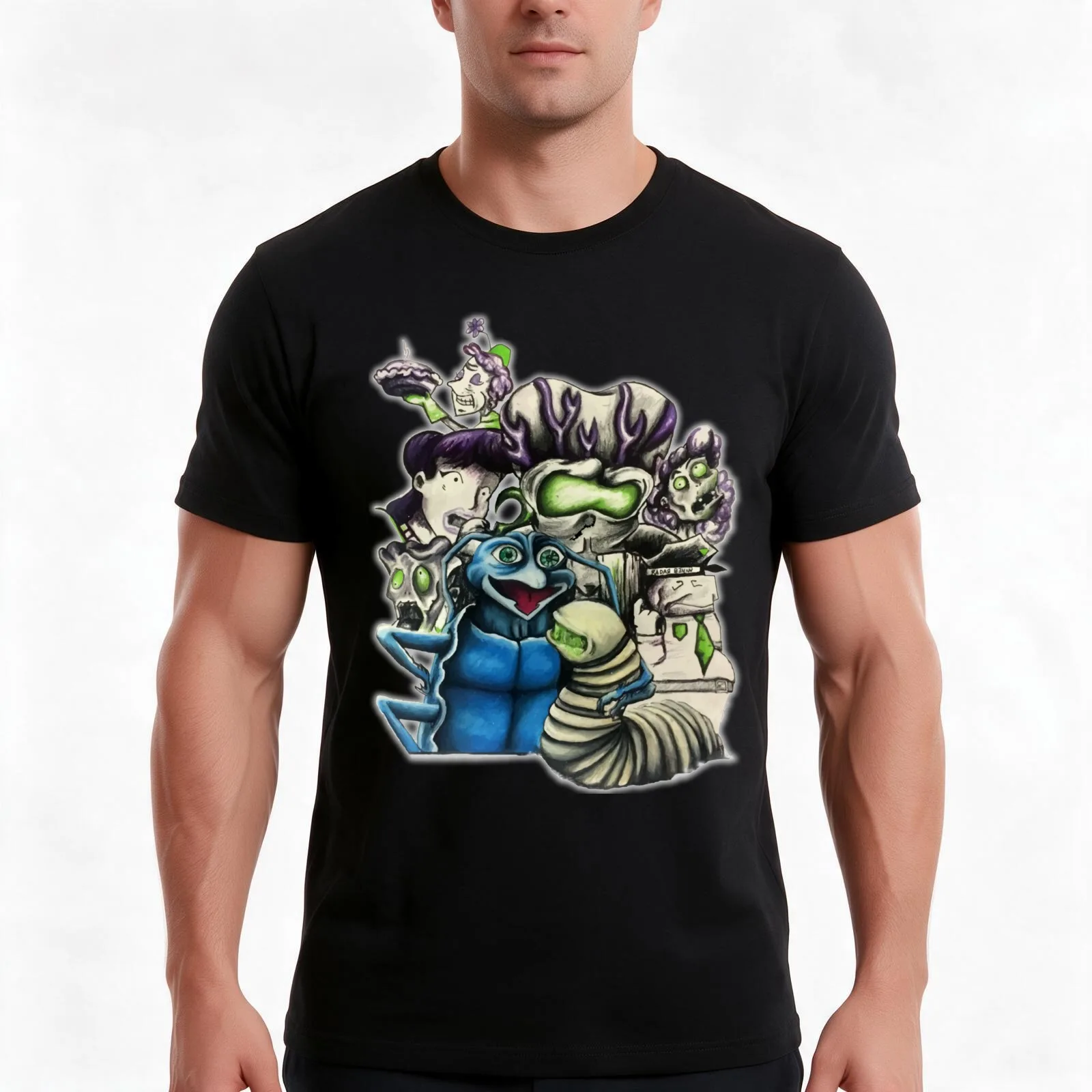 Larry and Maurice - Freaky Stories T-Shirt Summer Casual Cotton Tee Oversized Streetwear Tops Vintage Graphic Print
