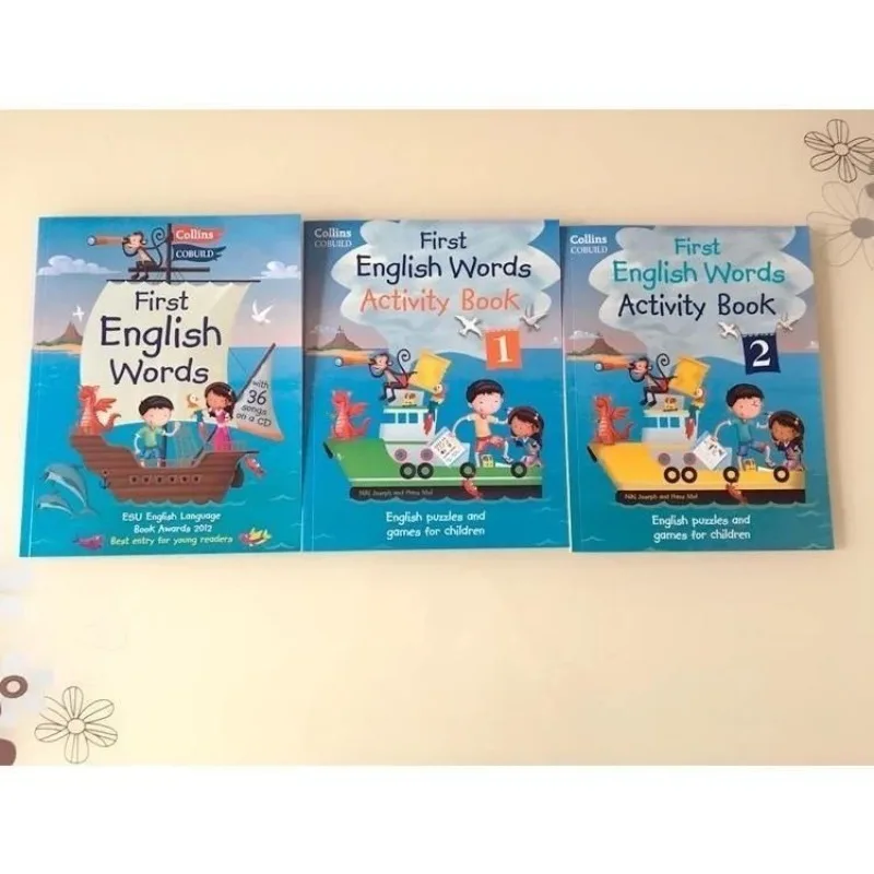 

3 Books Collins First English Words English Original Illustrated Dictionary for Children