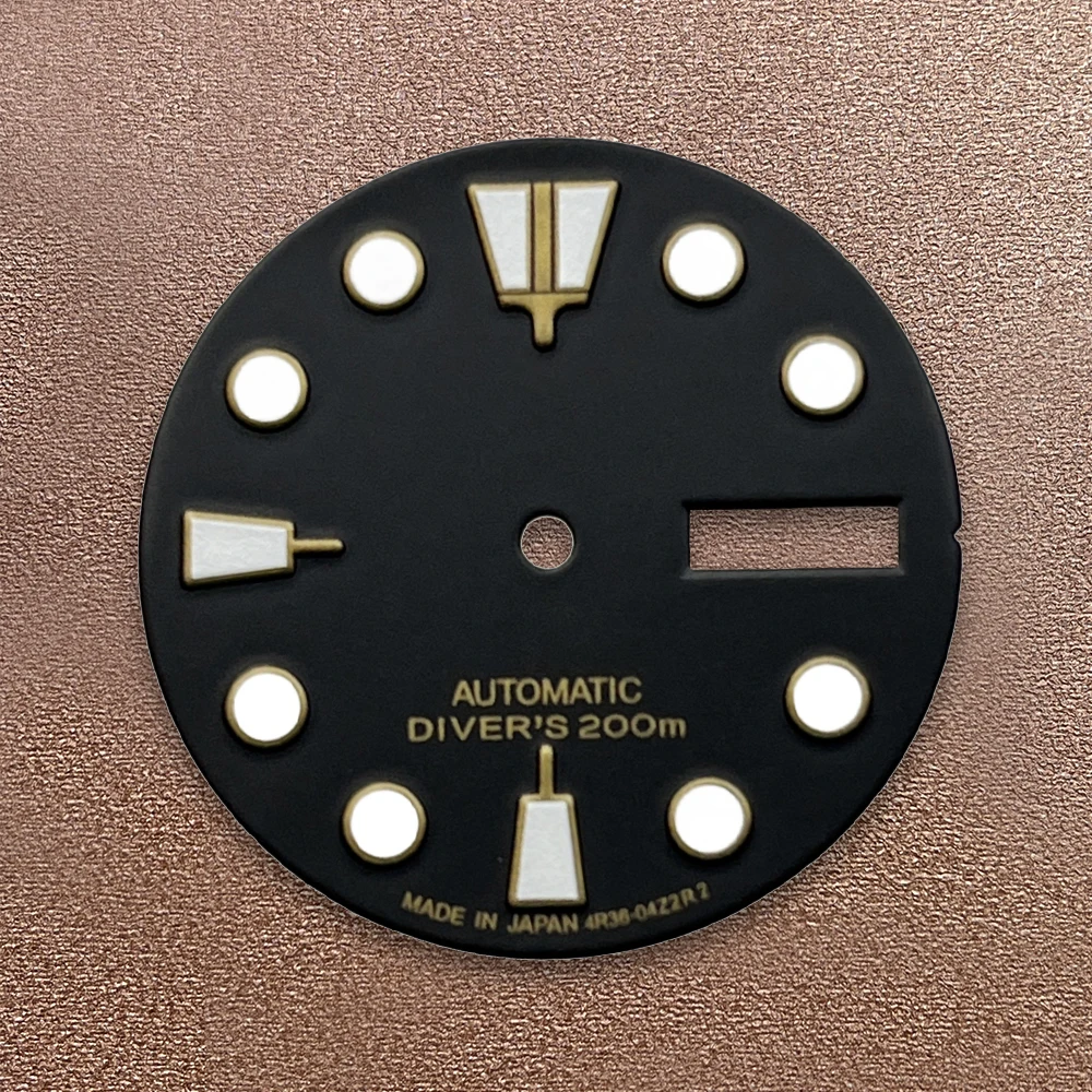 28.5 مللي متر S شعار SKX007 الطلب مناسبة لحركة NH36/4R36 الأخضر مضيئة أمة الله/ماتي جودة ساعة تعديل الملحقات