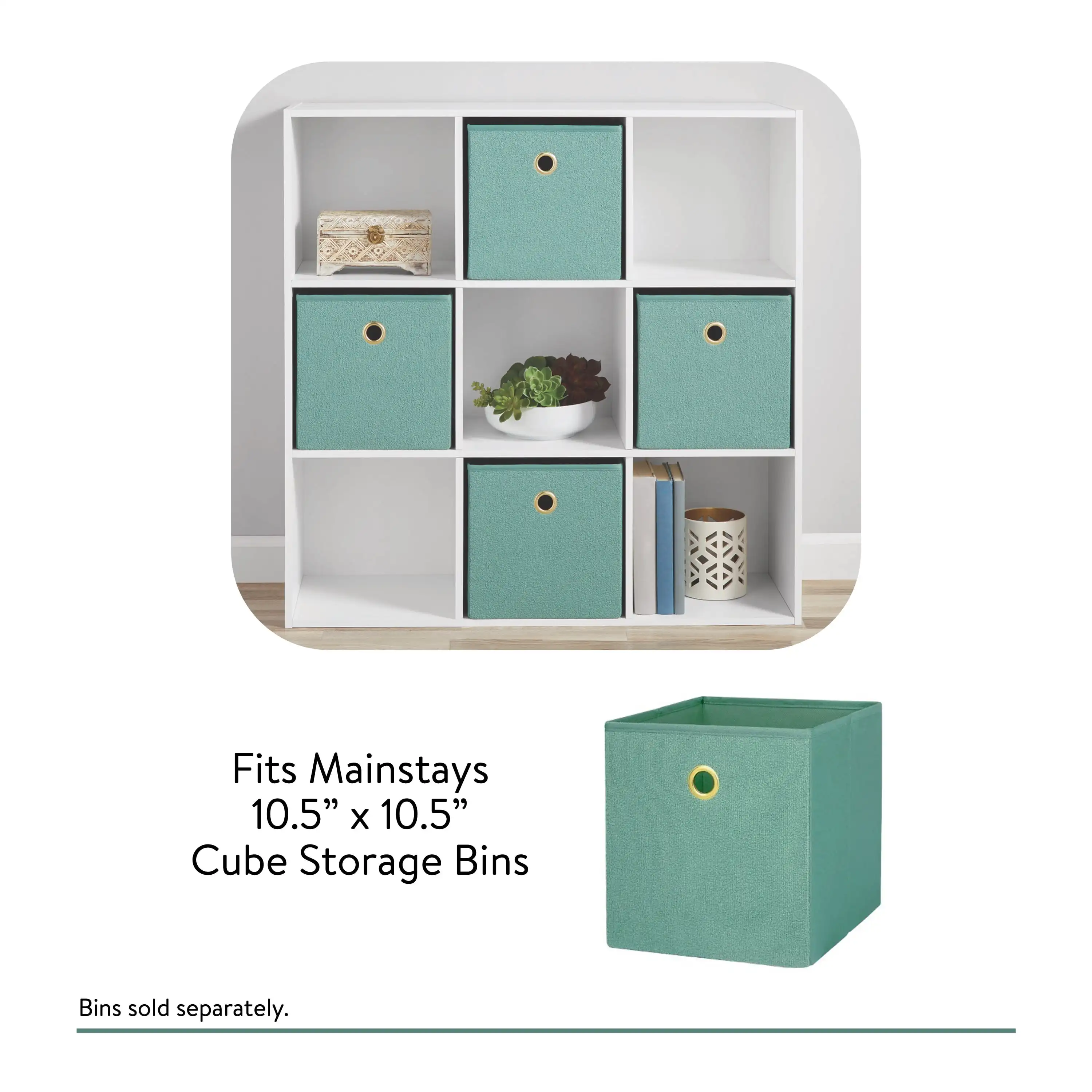 11" 9-Cube Storage Organizer, White