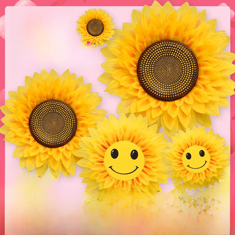 زهرة عباد الشمس الإبداعية للرقص للأطفال الصغار، زهرة محمولة باليد على شكل زهرة الشمس للمناسبات الرياضية