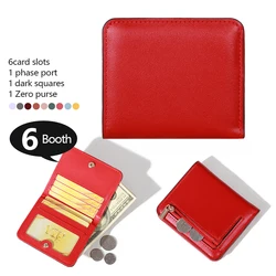 Cartera minimalista de PU: cierre a presión, bolsillo con cremallera, tarjetero multifuncional, bolso unisex informal para uso diario con