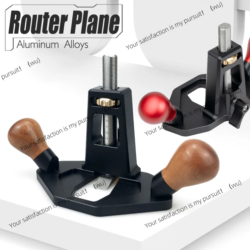 Router Plane Convenient Depth Adjusting Screw Nut Handheld Router Planer for Right Angle Tenon Shoulder Trimming Groove Slotting