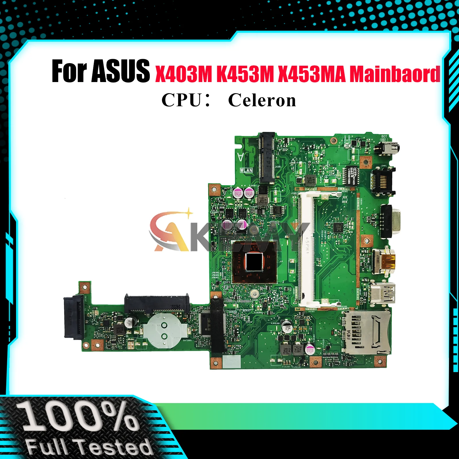 

Материнская плата для ноутбука X453MA для ASUS VivoBook X403M X453M K453M X453MA, материнская плата для ноутбука с процессором Celeron, 100% тестирование, ОК, быстрая доставка