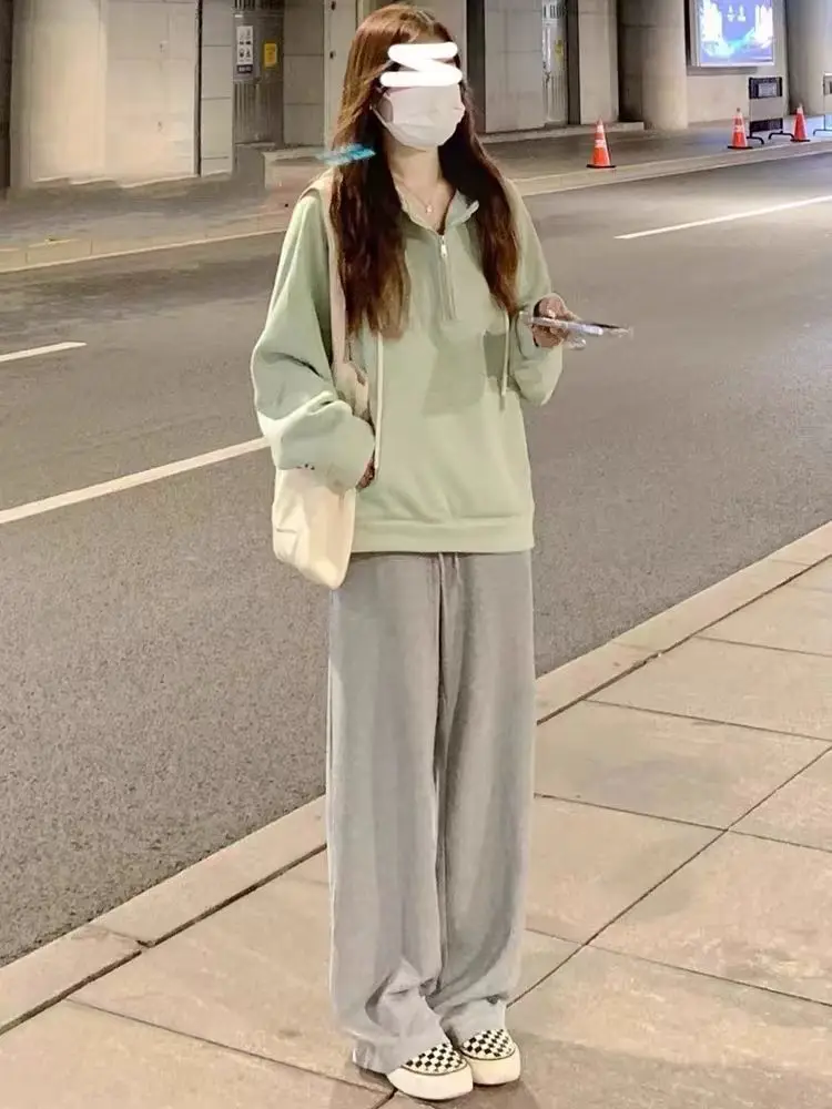 

Толстовки с капюшоном и сакурой, женские тонкие толстовки с графикой для пар, несколько цветов, чистый белый цвет, китайский цветочный сладкий дорожный осень-зима