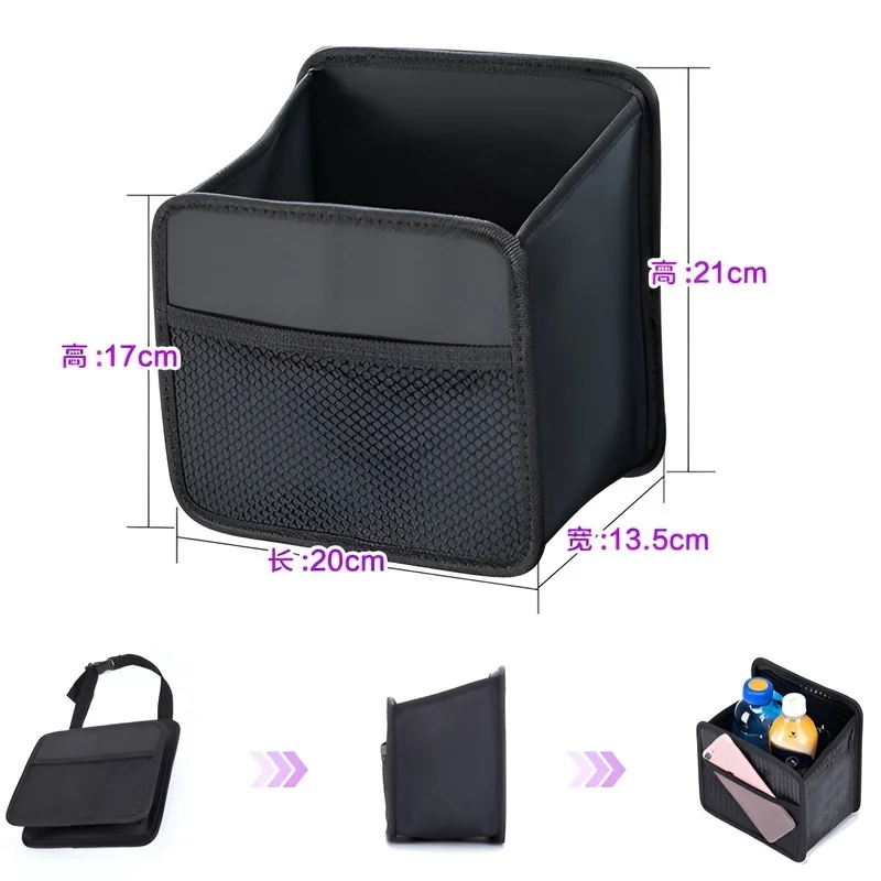Car Trash Can with Strap Practical and