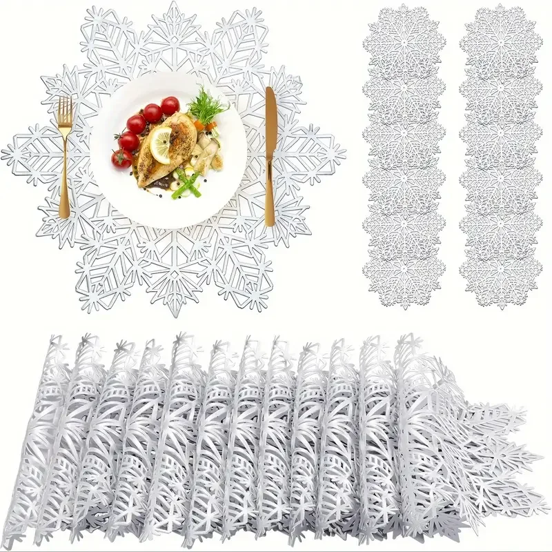 1–10 Stück Weihnachts-Tischset und Untersetzer aus Filz für Zuhause, Esstisch, Matte, Hotelgebrauch, dekorative Tischdekoration für Weihnachtsmahlzeiten