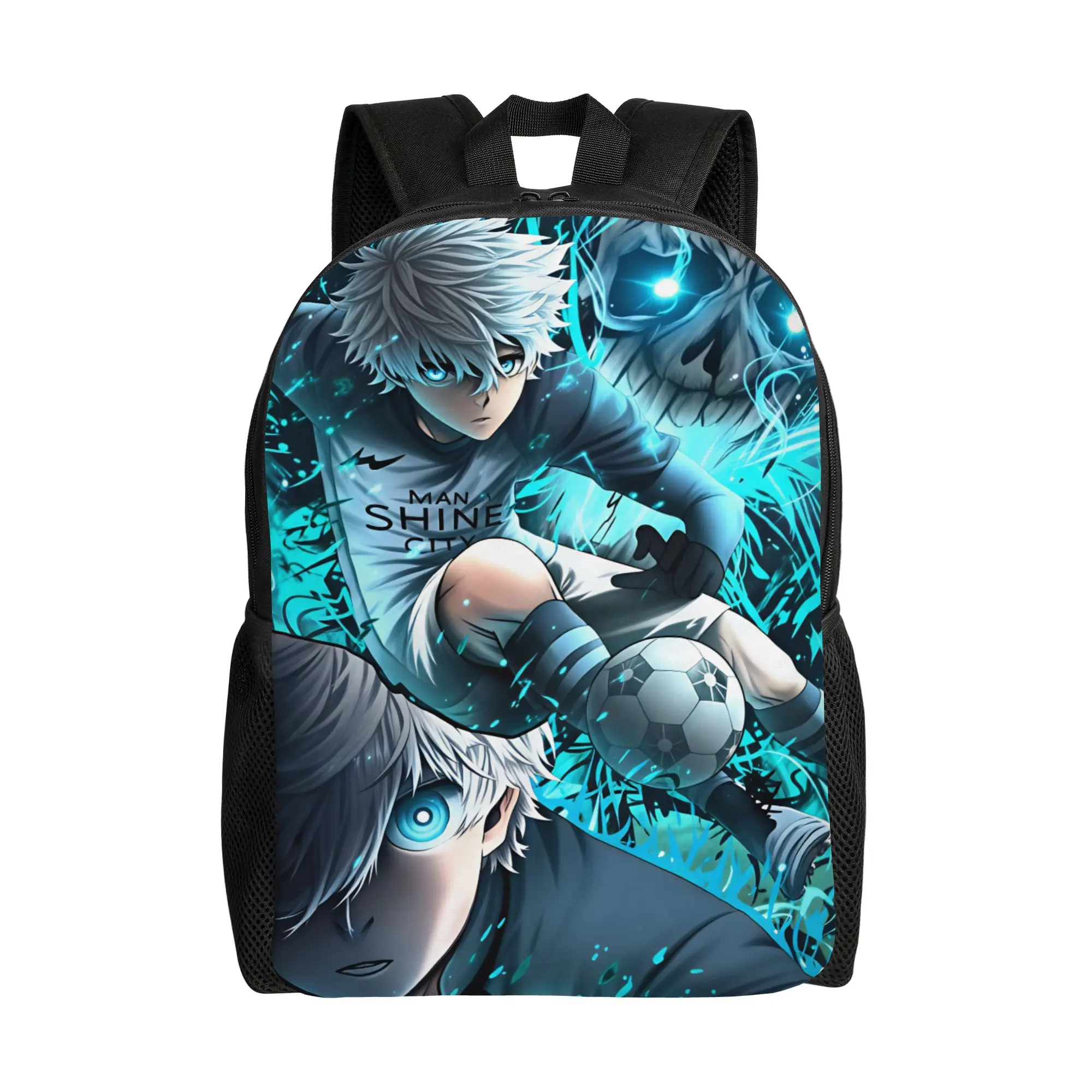 Manga Nagi Seishiro Backpack  Outdoor Style Backpacks Student Unisex Novelty School Bags Custom Print Rucksack
