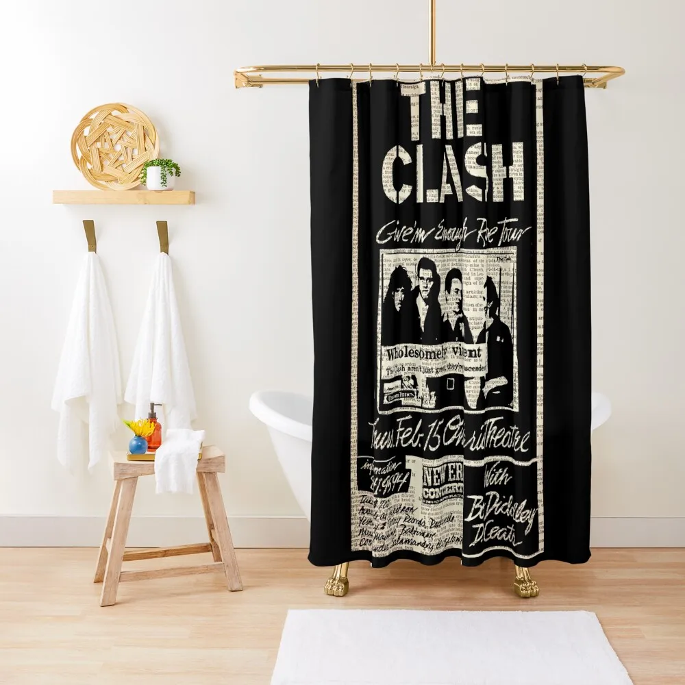 

Punk Rock Shower Curtain Bathroom Accessory Shower Set Waterproof Shower Cute Curtain