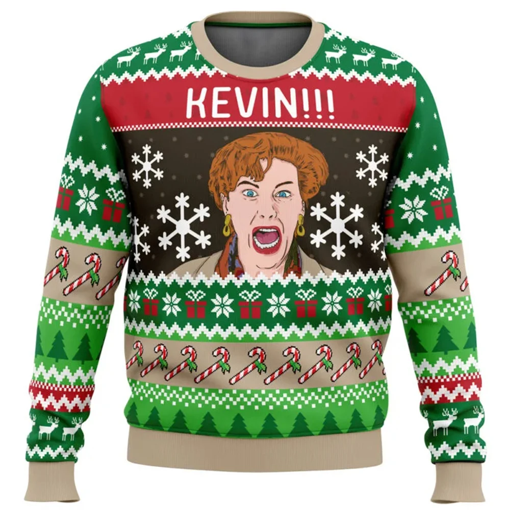 Home Alone Ugly Christmas Sweater Men Women Pullover Hot Sale Round Neck Long Sleeve Top Christmas Clothing 2025 New Sweatshirt