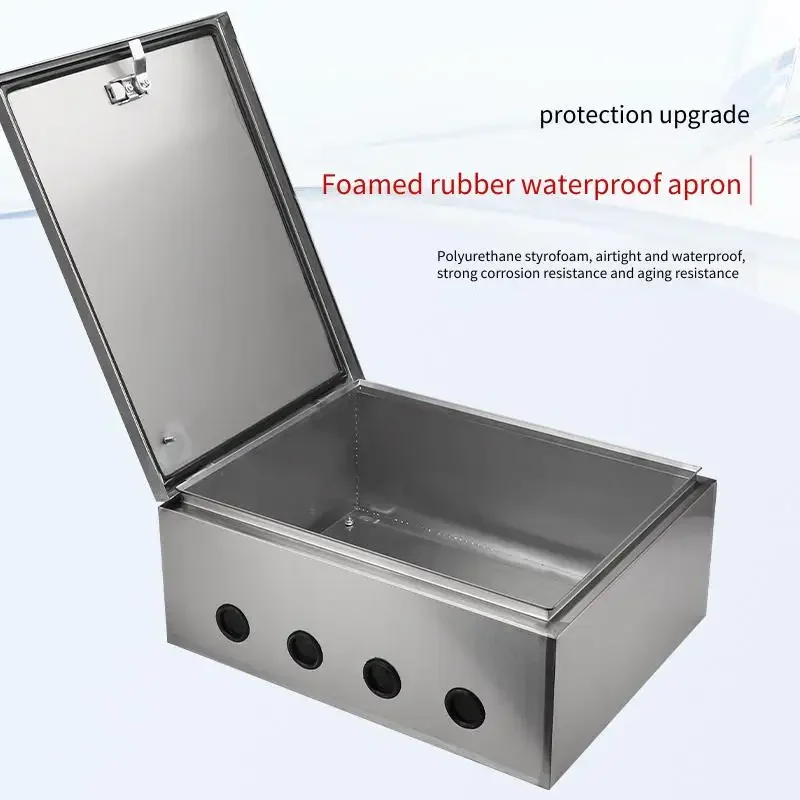 304 Stainless Steel Waterproof Distribution Box Switch Control Monitoring Custom Equipment Control Box for Outdoor Use