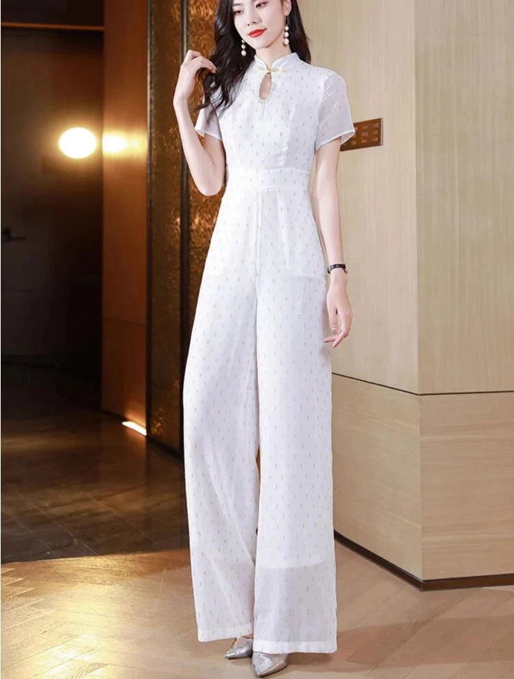 

new summer office lady Fashion casual plus size brand female women girls wide leg jumpsuits