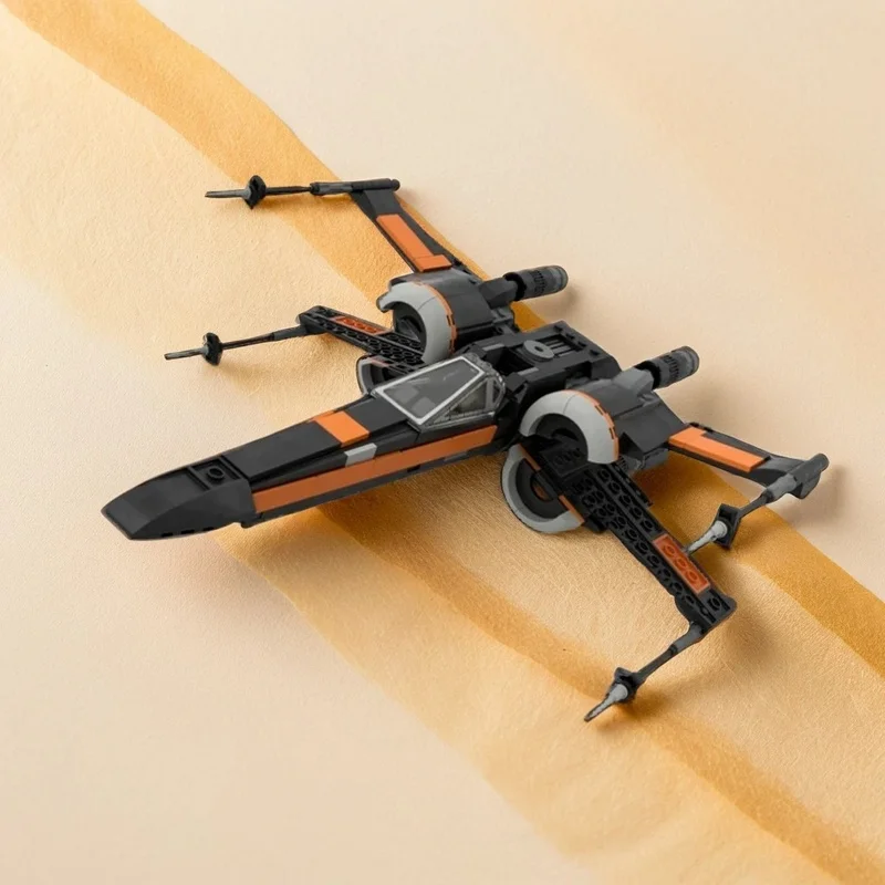 593pcs MOC Star Battle T-70 X Wing Black One Version Model Building Blocks Christmas Gift Toy Birthday Idea Display Collection