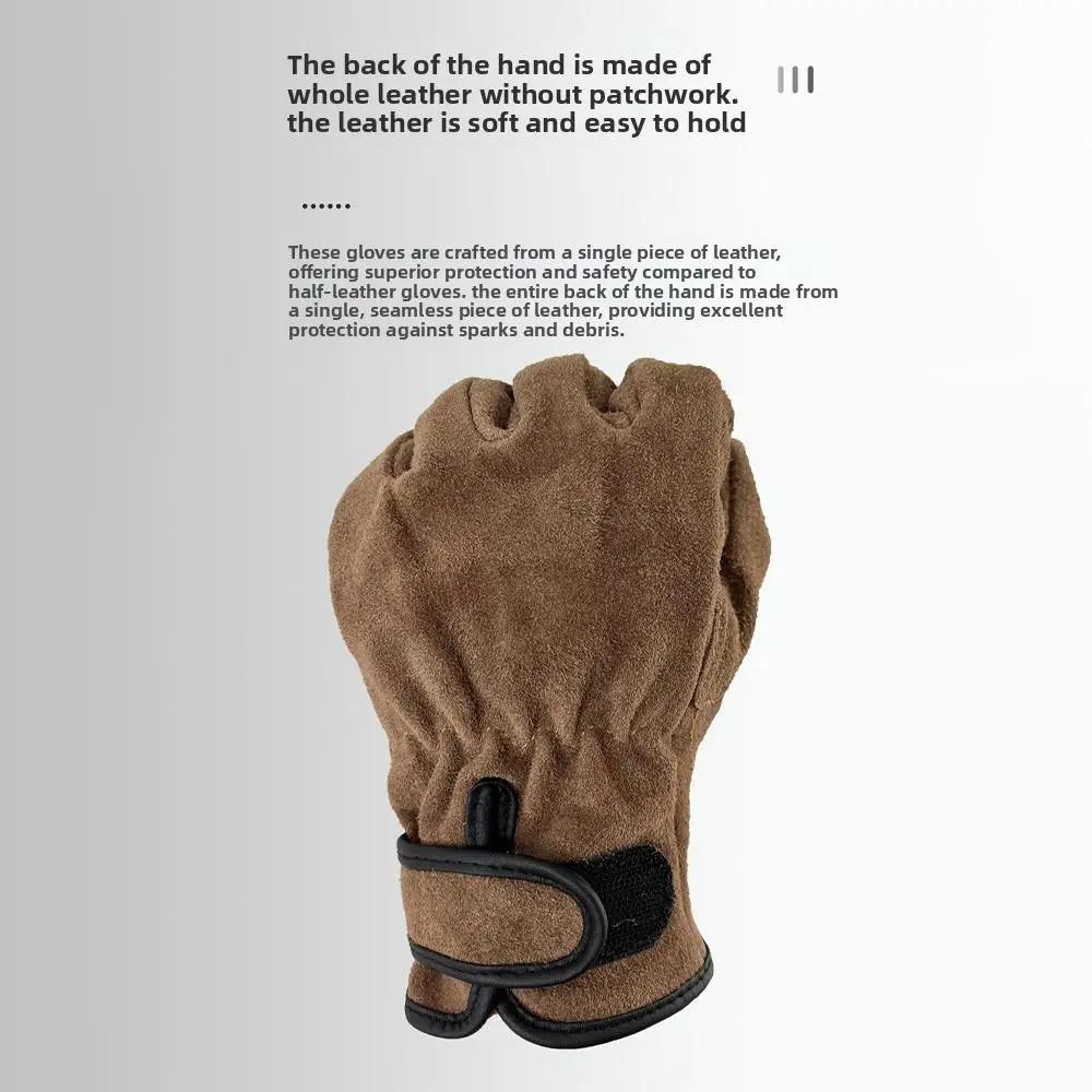 

Прочные мужские рабочие перчатки из воловьей кожи, толстые прочные перчатки, сверхпрочные перчатки, износостойкие перчатки для механика, защита безопасности