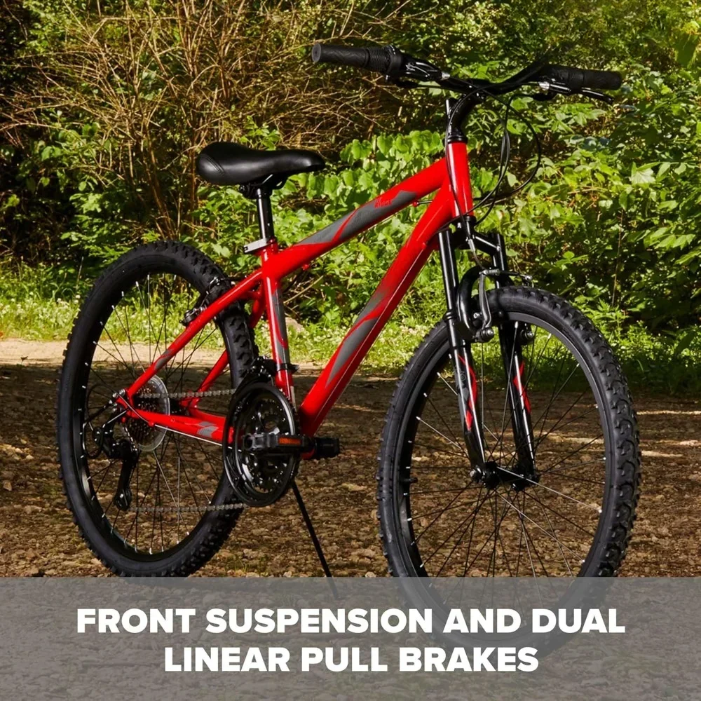 Hard Tailed Mountain Bike, 20 Inch/24 Inch/26 Inch Size, 6 or 21 Speed Shimano Twist, Front Suspension or Dual Suspension