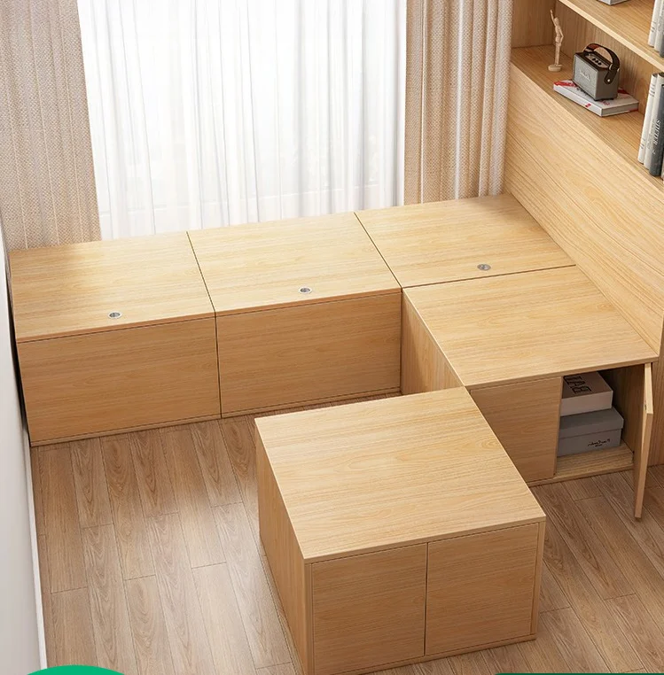 Bay window storage cabinet, balcony cabinet, storage cabinet, flip lid, sit-down tatami cabinet