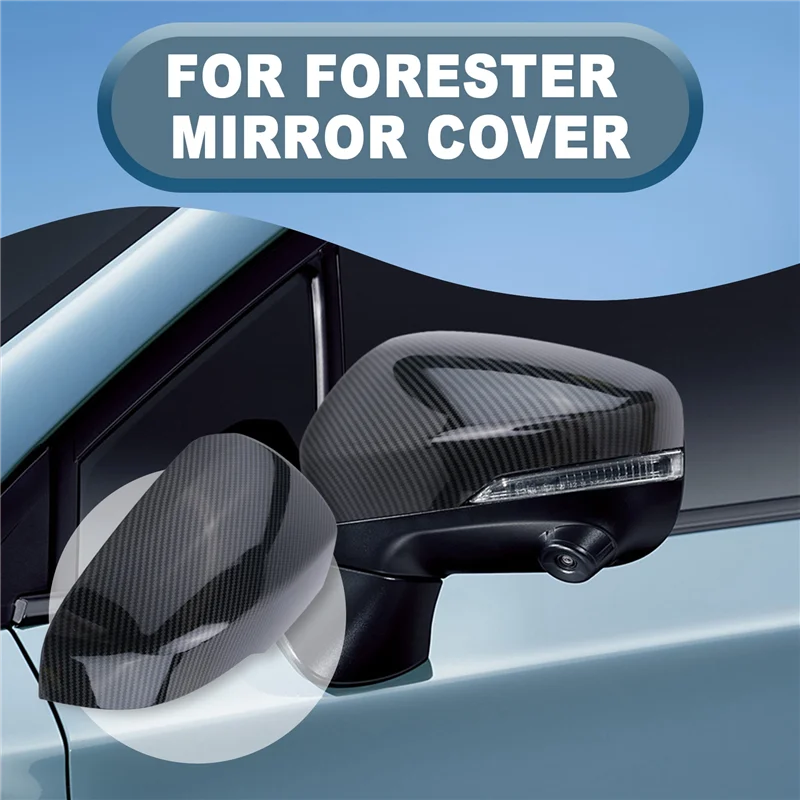 A45f-para subaru xv crosstrek 2017-2020 cor de fibra de carbono porta lateral do carro espelho retrovisor tampa guarnição para forester 2019 2020