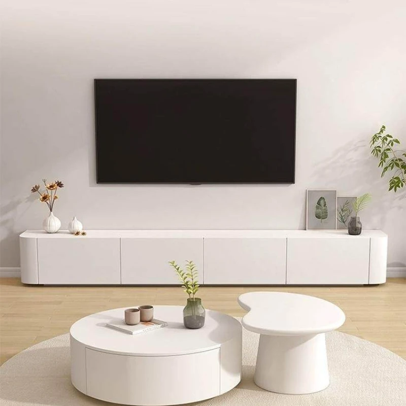 

Напольная подставка под телевизор в скандинавском стиле, кремовый ветер, современная простая квартира, ТВ-шкаф, белый интерьер, мебель для гостиной