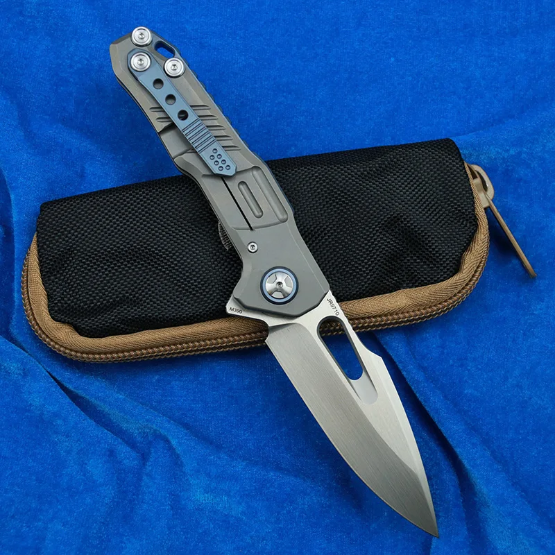 LEMIFSHE nuovo JR9710 coltello pieghevole M390 lama manico in titanio campeggio all'aperto caccia pesca escursionismo sopravvivenza frutta strumenti EDC