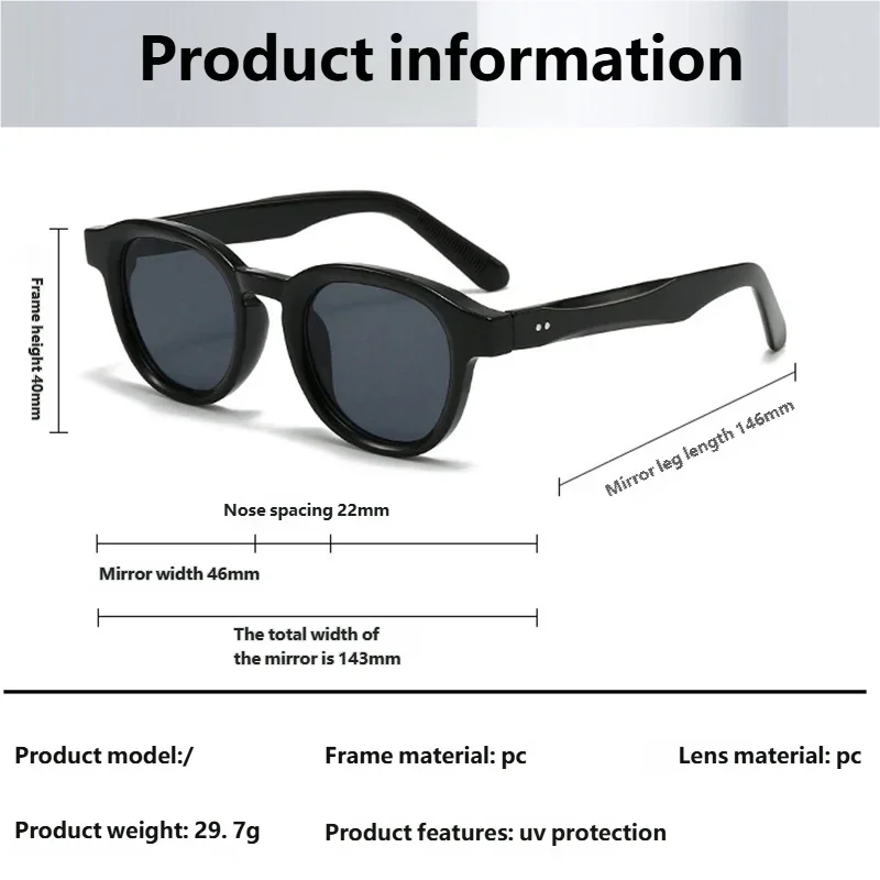 JNPCXI Neue Mode Sonnenbrillen Männer Frauen Marke Designer Rives Casual Reise Sonnenschutz UV400 Geeignet Oval Gläser – Detail 3