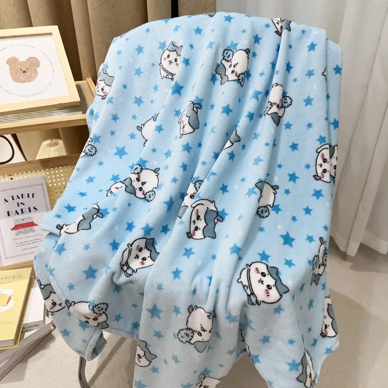 

Chiikawa Flannel Blanket Anime Hachiware Usagi Pattern Accessories Nap Sofa Cover Blanket Cartoon Kawaii Home Shawl Blanket