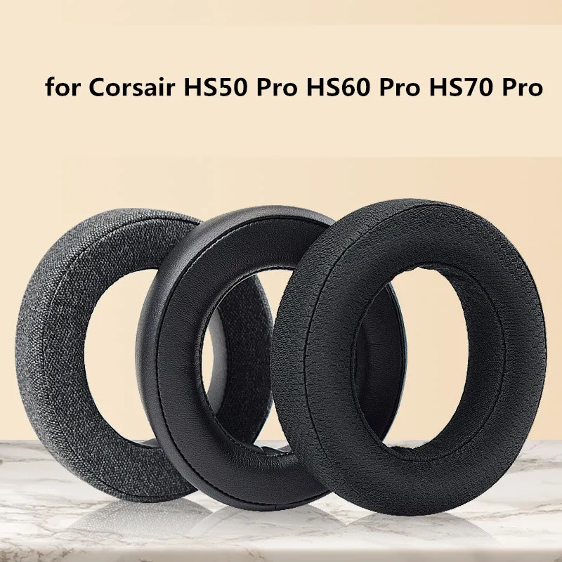 เปลี่ยนผิวกํามะหยี่แผ่นรองหูฟังสําหรับ Corsair HS50 Pro HS60 Pro HS70 Pro หูฟังโฟมนุ่มหูฟังคุณภาพสูง