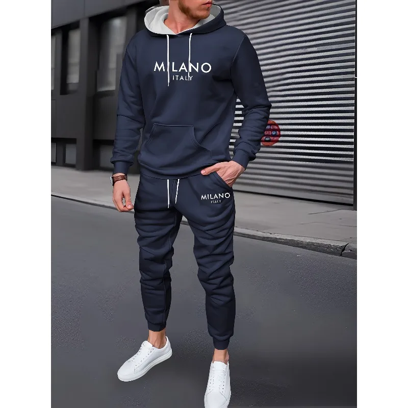 مجموعة هوديي رياضية كاجوال للرجال مطبوعة ثلاثية الأبعاد بأحرف بيج ممتازة، نمط وحدة تحكم ألعاب الخريف والشتاء مريح