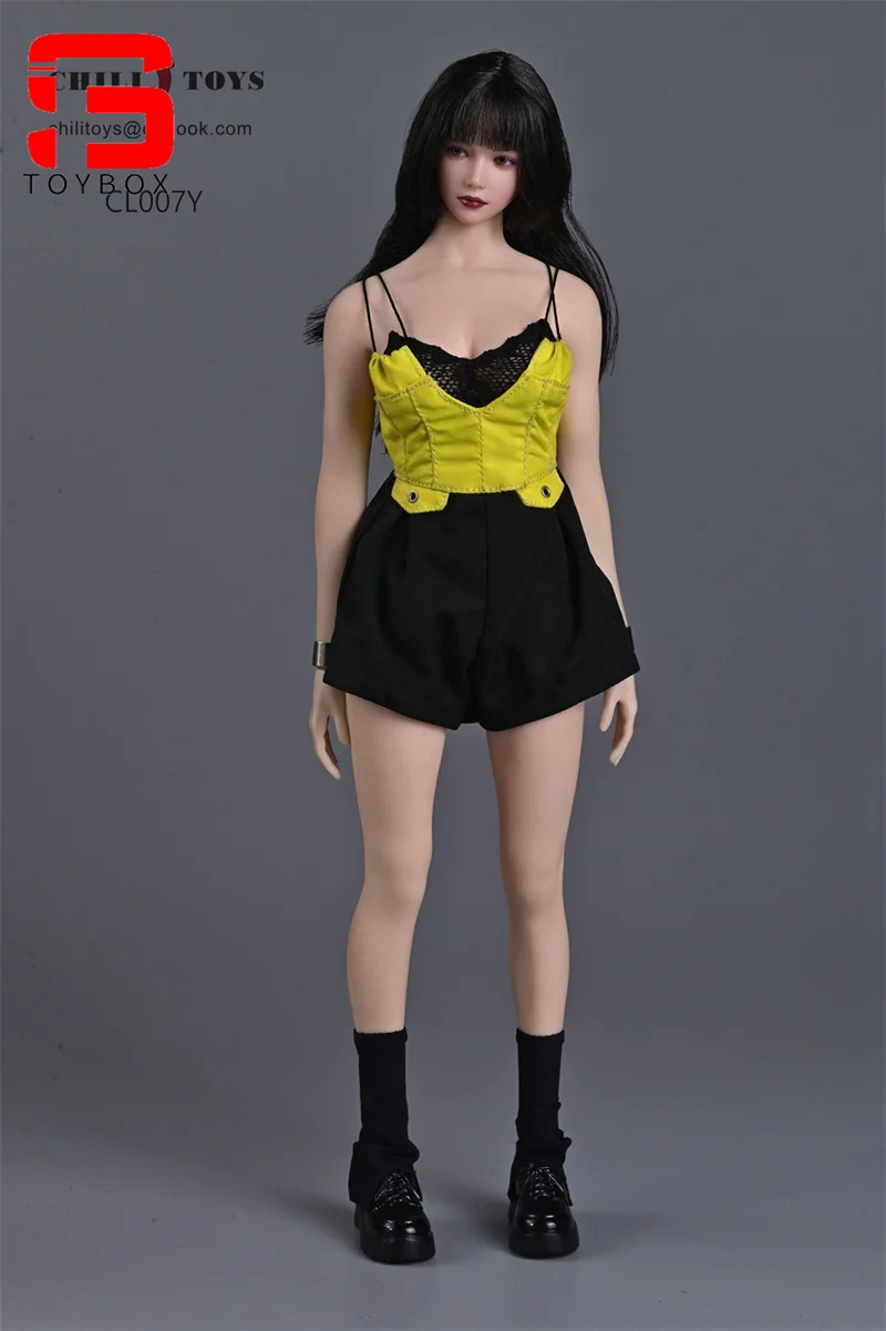 W magazynie CHILI TOYS CL007 1/6 Female Sling Jumpsuit Clothes Model Fit 12'' TBL PH JIAOU Soldier Action Figure Body Dolls