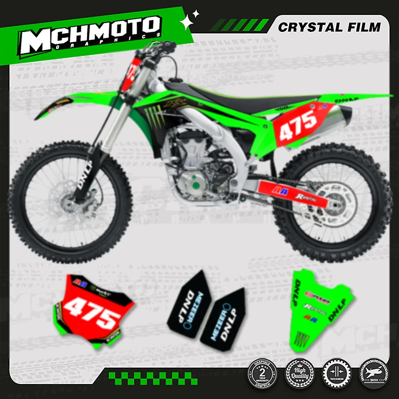 MCHMFG Para Kawasaki Gráficos Fundo Decalques Adesivos Para 2016 2017 2018 KXF450 KX450F 009