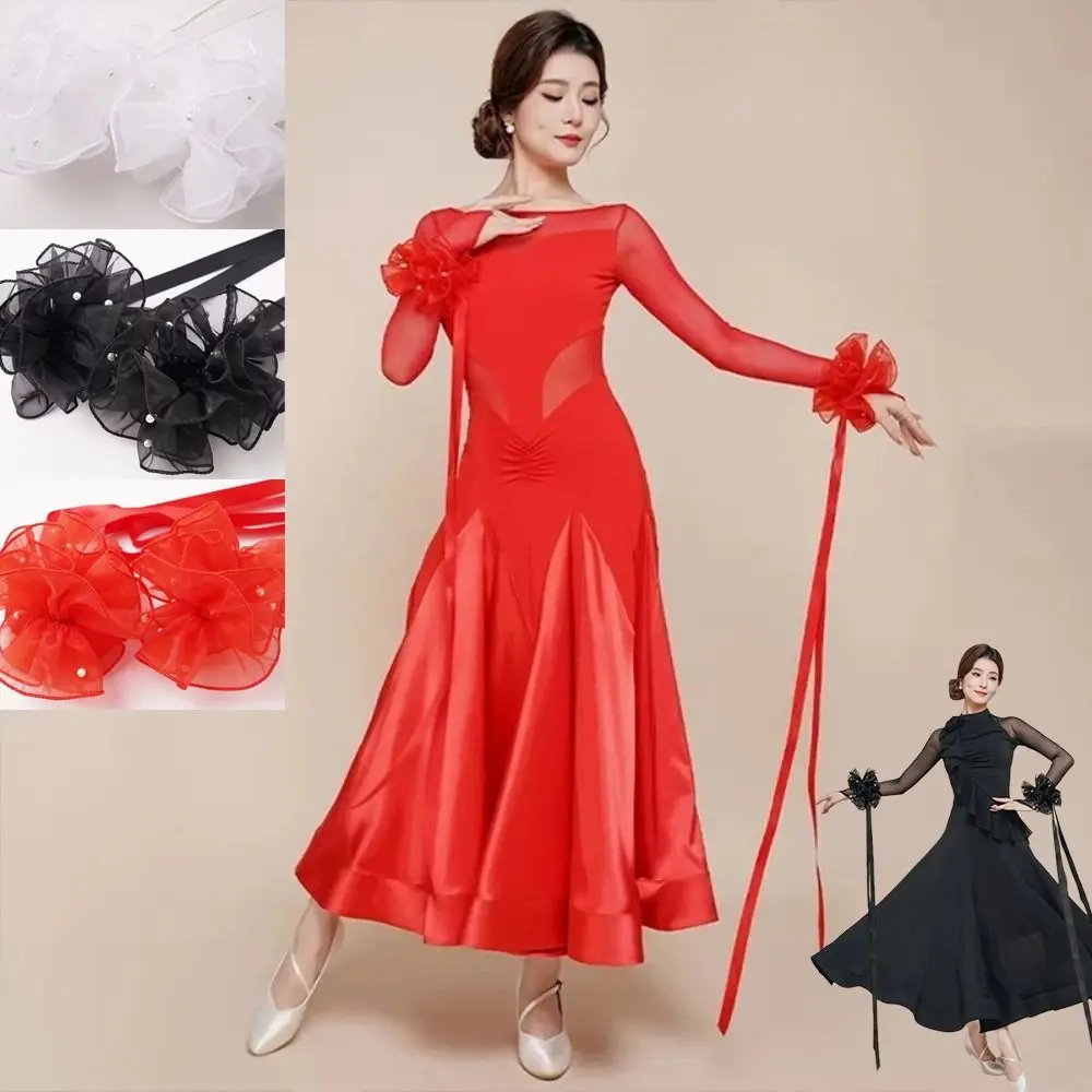 

Stereo Flower Dance Wrist Straps Hand Sleeve Dance Practice Pearl Wrist Strap Wrist Strap Hand Flower Waltz Dance Accessories