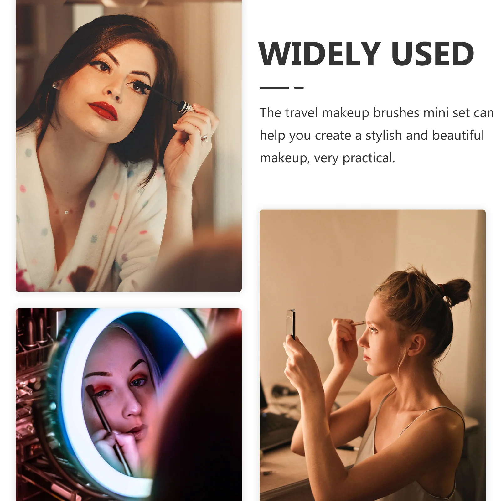 Professional Makeup Brush Set Travel Mini Eyeshadow Foundation Blush Contour Highlighter Lip Concealer Face Eye Brow Tools