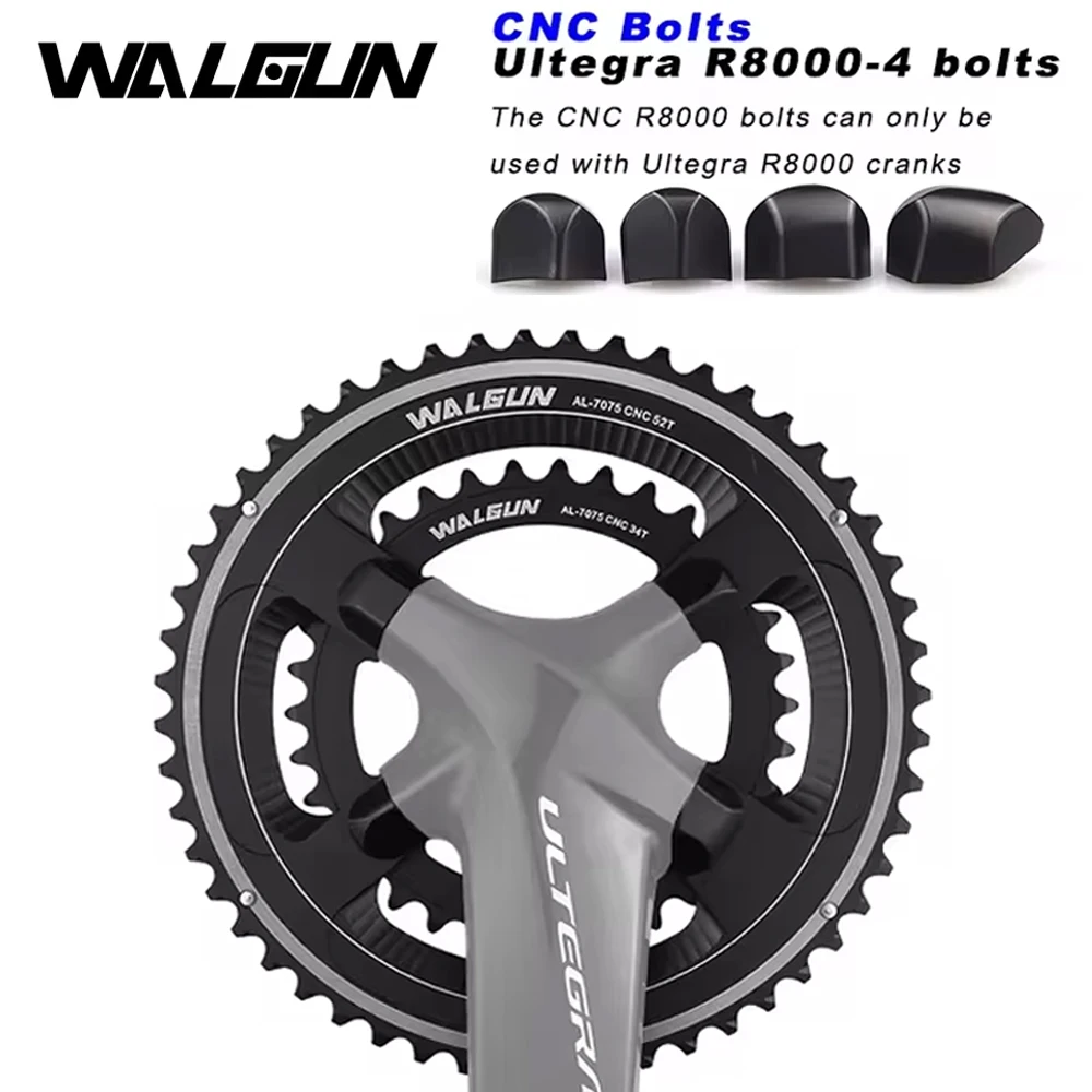 

WALGUN Road Bicycle Chain Ring Double Chain ring Wheel Bike Chainring 34-50T 36-52T 39-53T 4 Bolts R7000 R8000 Bike Accessories