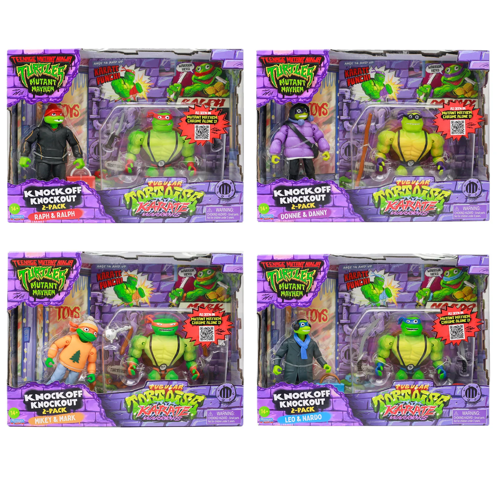 

Playmatezs Teenage Mutant Ninja Turtles Mutant Mayhem Tubular Tortoise Karate Warriors Ornament Collectible Kids Birthday Gifts