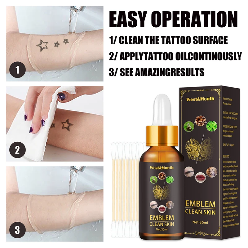 Quick Tattoo Removal Cream  Deeply Decomposes Pigments Clean Tattoostattoo Plant Essence Gentle Effective Removal Cream New