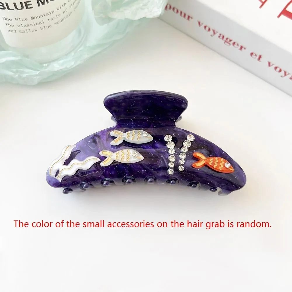 

Sweet Starfish Ocean Shell Hair Grab Hair Clip Pearl Rhinestone Hair Claw Geometry Shark Clip Acrylic Shark Clip Travel