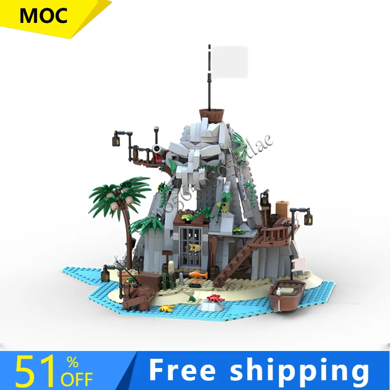 

Популярный 488 шт., модульный строительный блок с островом, модель дисплея, игрушка в сборе, креативный подарок на Рождество, день рождения, фестиваль