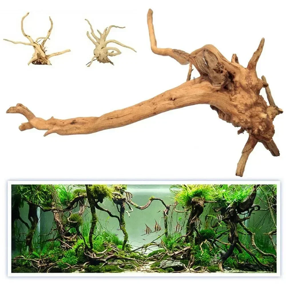 Natural Wooden Fish Tank Decorations Plant Stem Tree Trunk Driftwood Tree Aquarium Fish Landscaping Tree Roots Ornaments