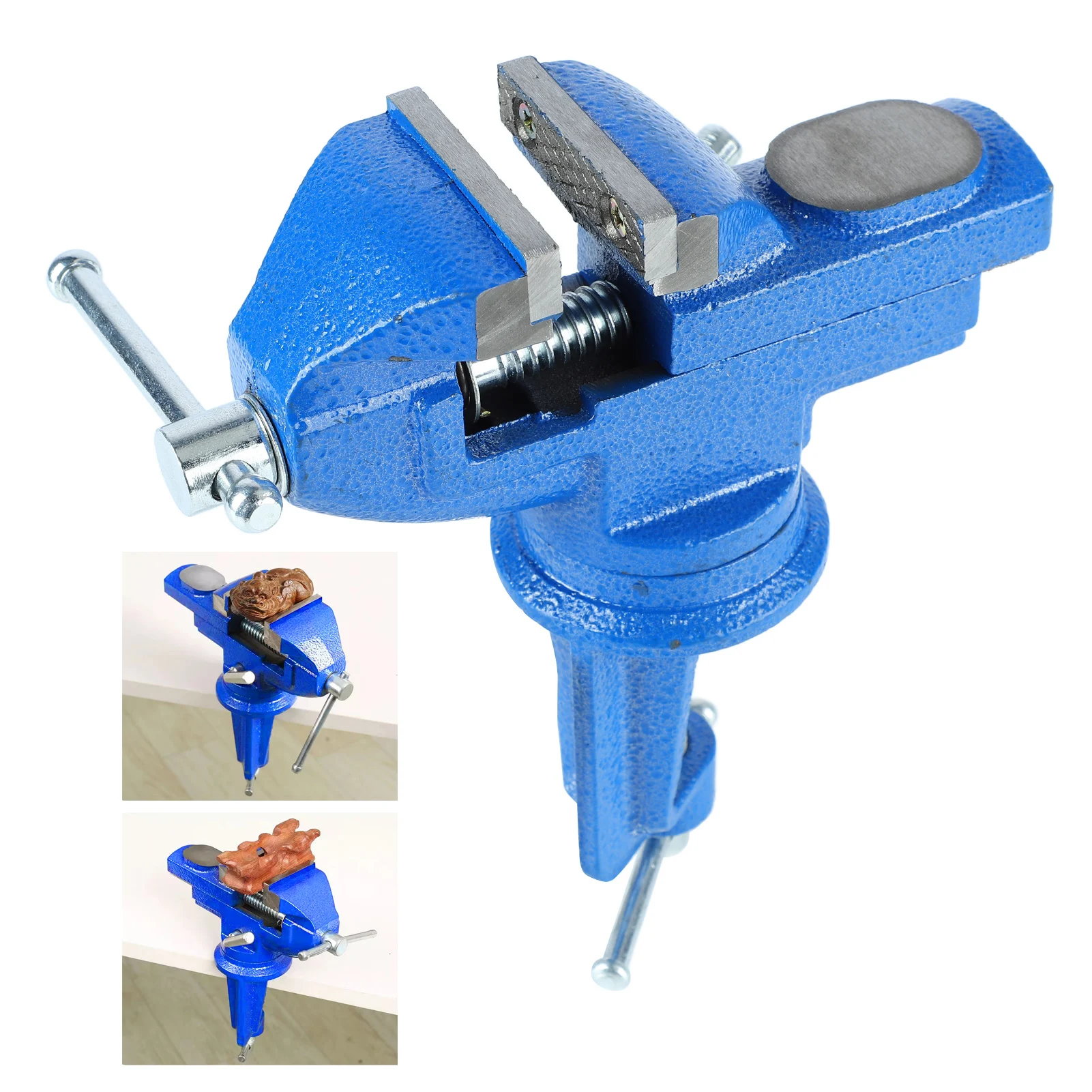 ベンチ万力ヘビーデューティ-50-ミリメートル顎高硬度-360-度回転ユニバーサルテーブル万力クランプ