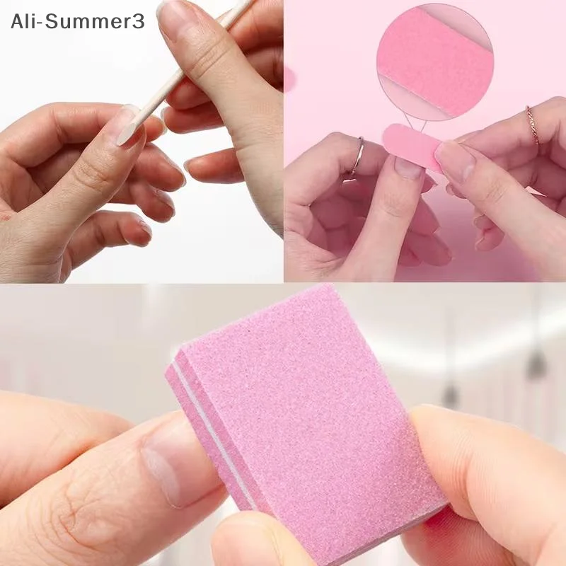 Kit di attrezzi per unghie da 5/20 set, mini lime per unghie, tamponi per lucidatura e bastoncini, adatto per lucidatura di gioielli fai da te e cura delle unghie