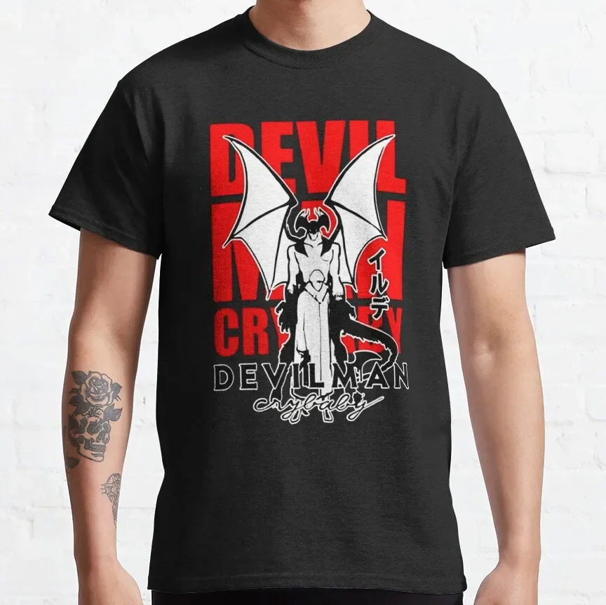 O Neck Anime Manga Demon Tee Shirt Short Sleeve Clothes Akira Devilman Crybaby T Shirt Men for men 100% Cotton Casual T-Shirts