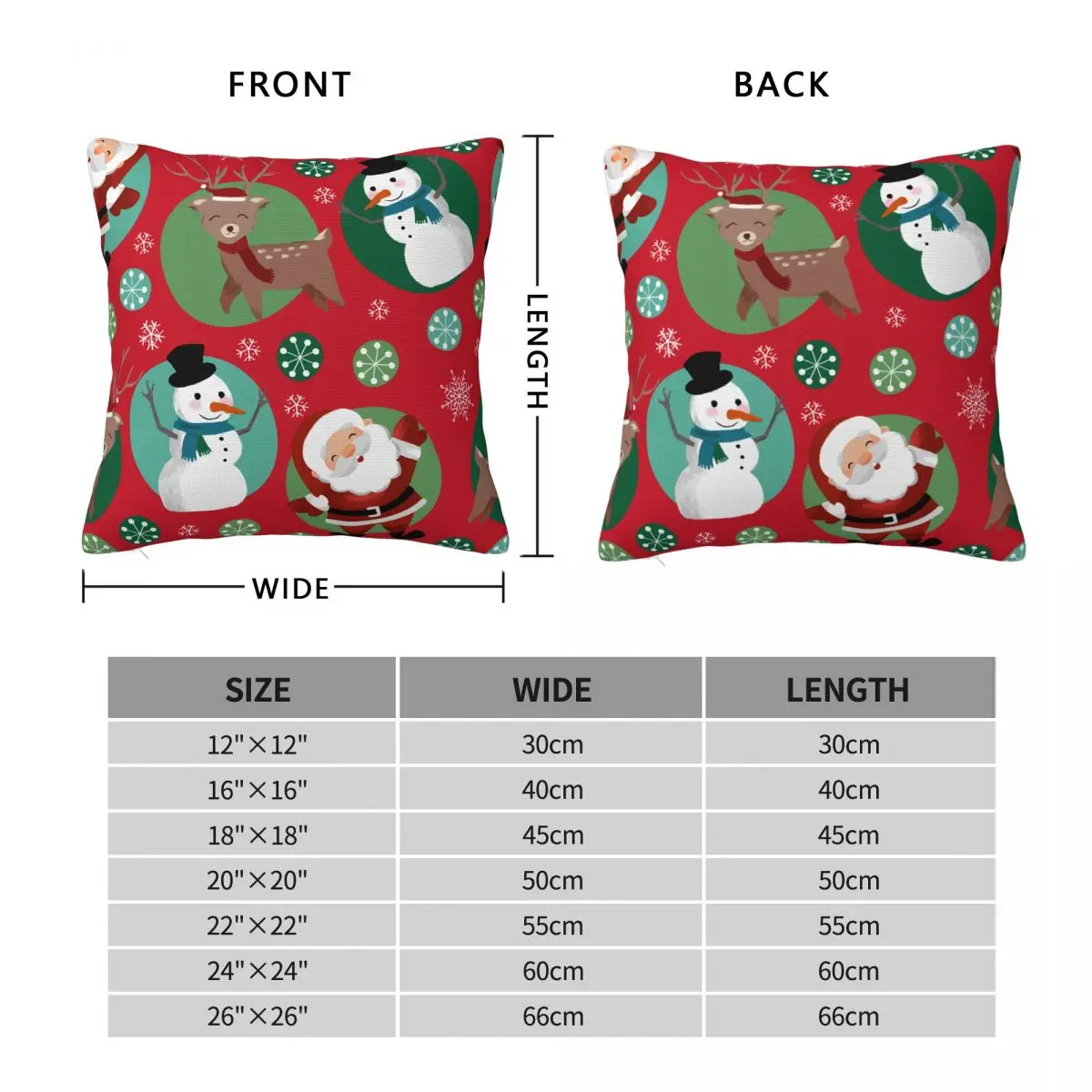 عيد الميلاد السنة الجديدة 2026 المخدة الوجهين الطباعة غطاء وسادة بوليستر هدية سانتا كيس وسادة غطاء السرير انغلق 40X40 #5