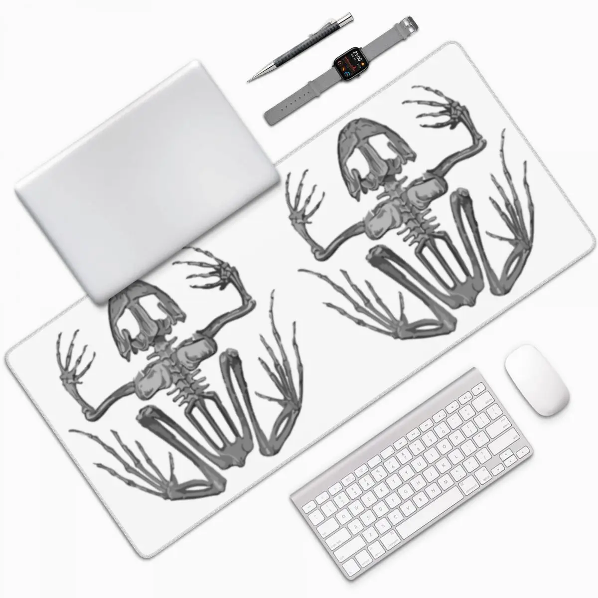 Frog Skeleton Large Mouse Pad Computer Keyboard Mouse Mat Gaming PC Laptop Desk Mat Office Accessories Table Mats