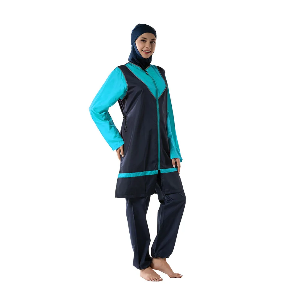 

3PCS Muslim Women Hijab Swimwear Sport Swimsuit Modesty Burkini Islamic Beachwear Swim Bathing Suit Conservative Maillot De Bain