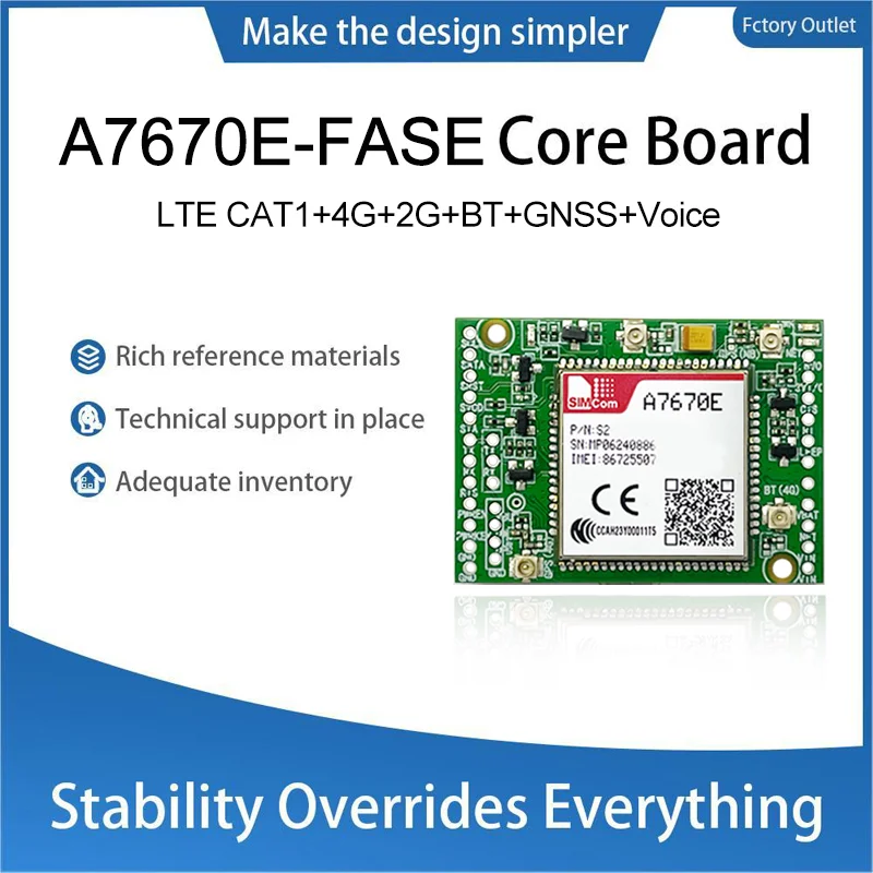 SIMcom A7670E-LASE A7670E-FASE A7670SA-LASE A7670SA-FASE A7670G-LABE LTE CoreBoard , support Data+Voice+GNSS(optional)