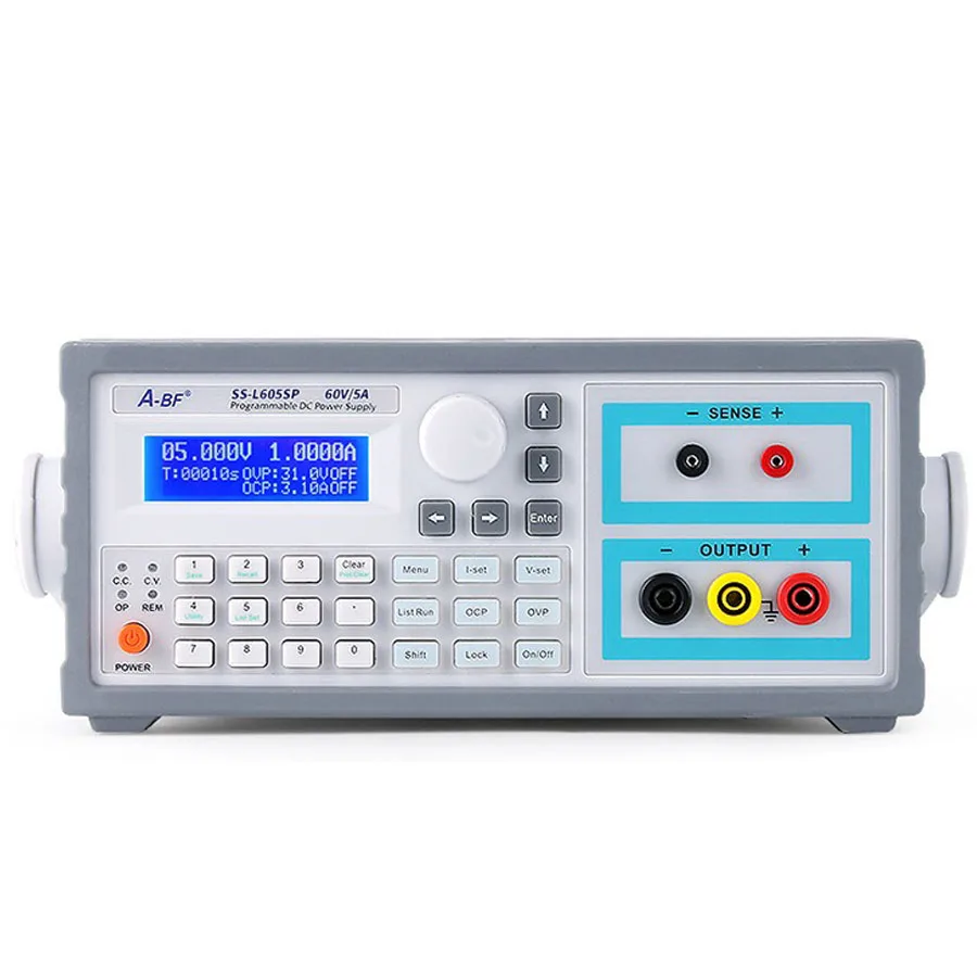 Fuente de alimentación de CC programable de alta precisión, pantalla azul LCD de A-BF, fuente de alimentación de control de programa de baja ondulación, 30V, 150V, 10a